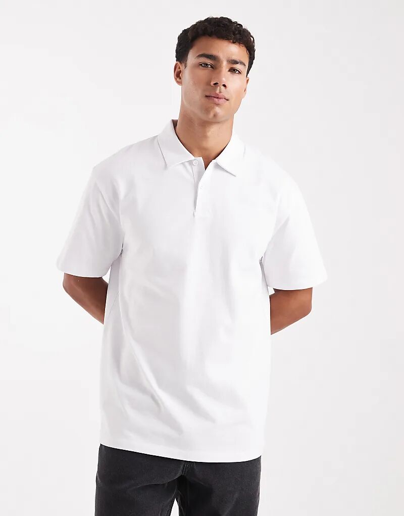 Плотная свободная рубашка-поло ASOS DESIGN белого цвета
Плотная свободная рубашка-поло ASOS DESIGN белого цвета