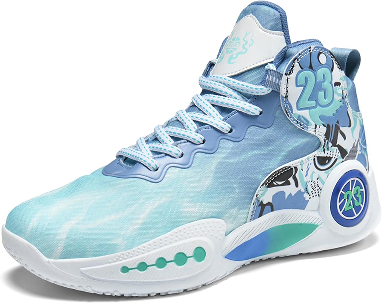 Мужские баскетбольные кроссовки на высокой подошве с противоскользящей и износостойкой подошвой, кроссовки для бега с граффити-дизайном, модная спортивная обувь Bemygreenbag, зеленый
Мужские баскетбольные кроссовки на высокой подошве с противоскользящей и износостойкой подошвой, кроссовки для бега с граффити-дизайном, модная спортивная обувь Bemygreenbag, зеленый