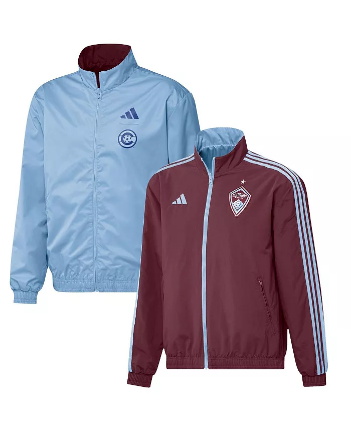 Мужская бордовая и светло-голубая реверсивная командная куртка Colorado Rapids 2023 On-Field Anthem на молнии adidas
Мужская бордовая и светло-голубая реверсивная командная куртка Colorado Rapids 2023 On-Field Anthem на молнии adidas
