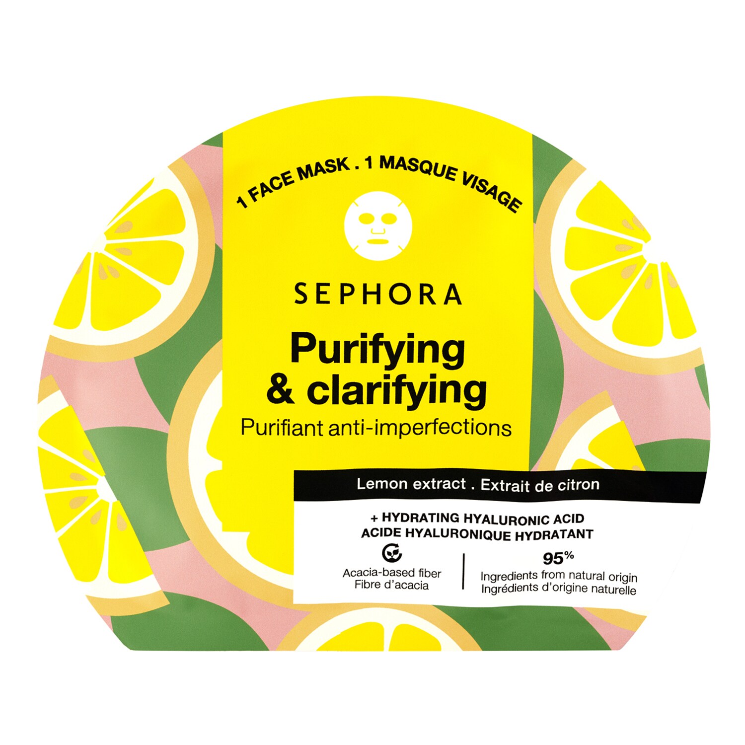 Тканевая маска с фруктовыми экстрактами и гиалуроновой кислотой. Sephora Collection, Zitrone (1 Stk.)
Тканевая маска с фруктовыми экстрактами и гиалуроновой кислотой. Sephora Collection, Zitrone (1 Stk.)