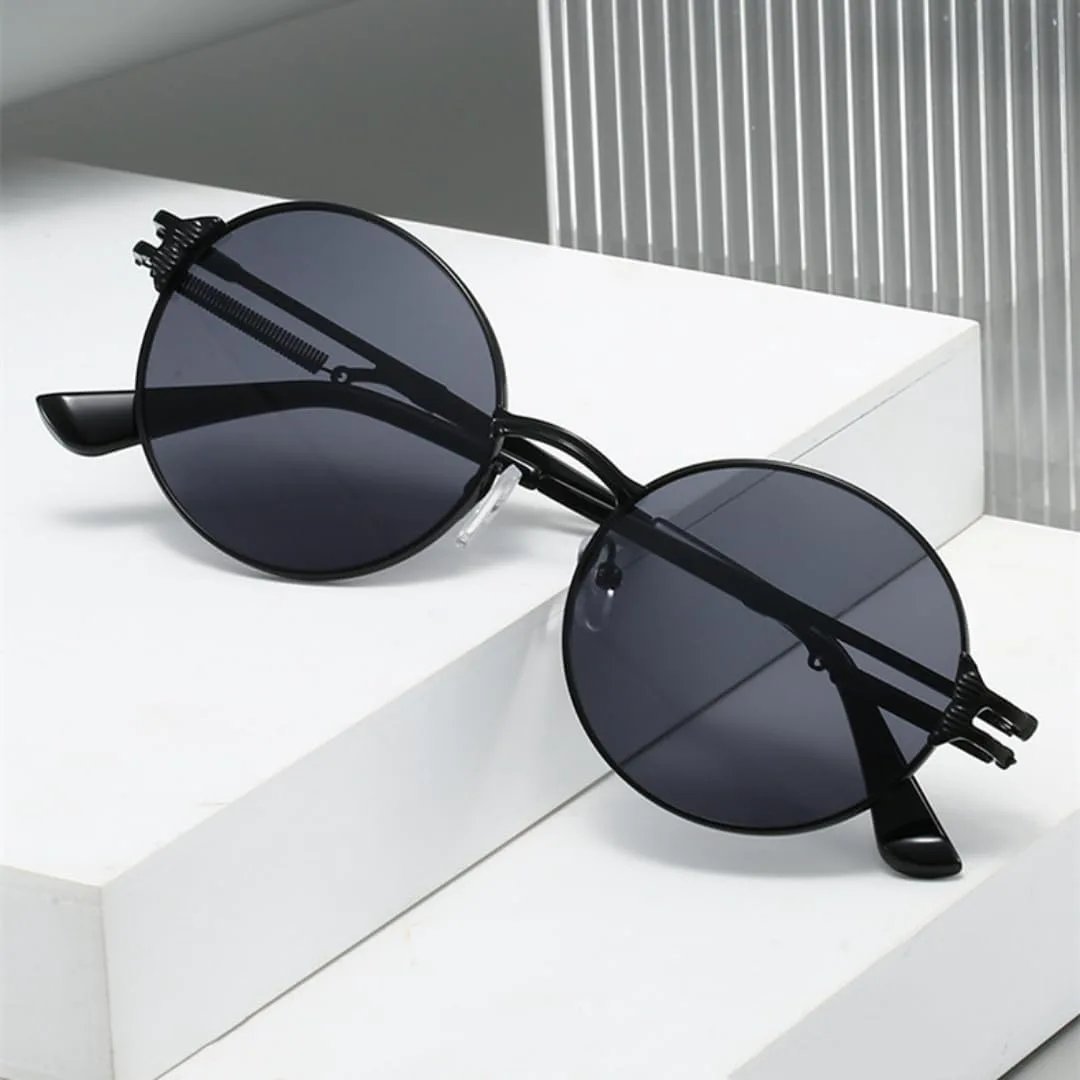 Винтажные круглые солнцезащитные очки для мужчин и женщин в стиле стипанк с металлическими пружинами, ретро-дизайн, защита от УФ-излучения UV400 VFDHN, 3836-c3
Винтажные круглые солнцезащитные очки для мужчин и женщин в стиле стипанк с металлическими пружинами, ретро-дизайн, защита от УФ-излучения UV400 VFDHN, 3836-c3