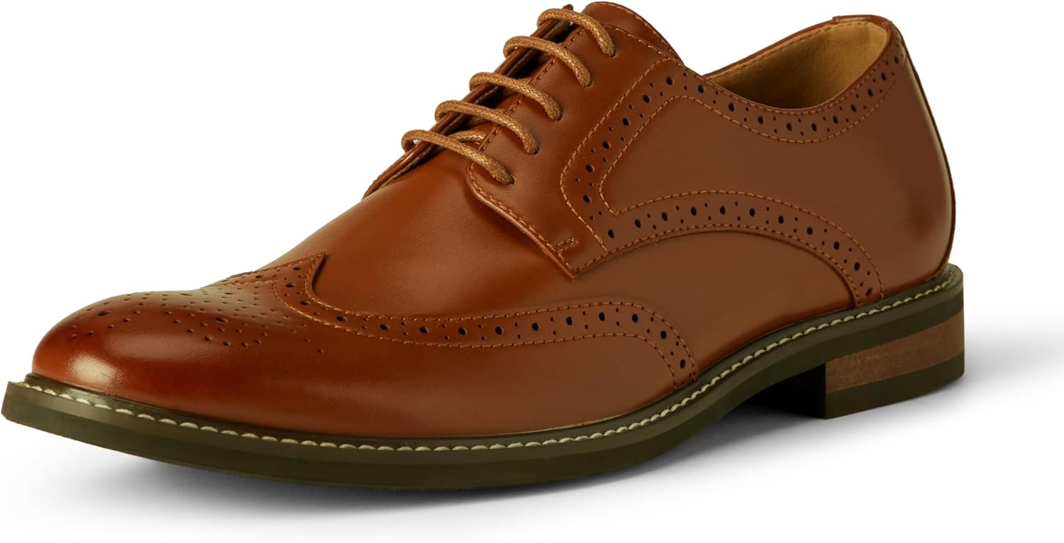 Мужские туфли дерби с крылышками Amazon Essentials, песочный
Мужские туфли дерби с крылышками Amazon Essentials, песочный