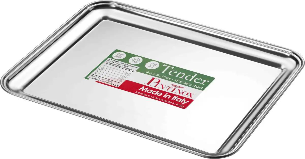 Сервировочная тарелка PINTINOX "Vassoi Tender", (1 шт.), квадратная, нержавеющая сталь, можно мыть в посудомоечной машине 40х31 см, цвет edelstahlfarben
Сервировочная тарелка PINTINOX "Vassoi Tender", (1 шт.), квадратная, нержавеющая сталь, можно мыть в посудомоечной машине 40х31 см, цвет edelstahlfarben