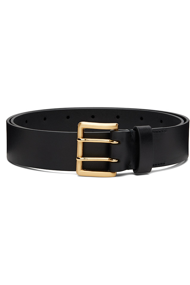 Ремень с двухточечной пряжкой Auralee, черный
Ремень с двухточечной пряжкой Auralee, черный