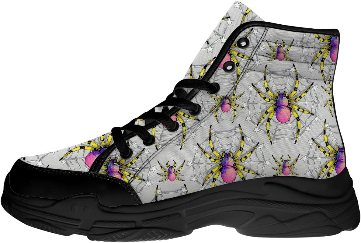 Кеды на высокой подошве из холста с паутиной для мужчин и женщин, с подарками с пауками для него и для нее Quorax, желтый/розовый
Кеды на высокой подошве из холста с паутиной для мужчин и женщин, с подарками с пауками для него и для нее Quorax, желтый/розовый