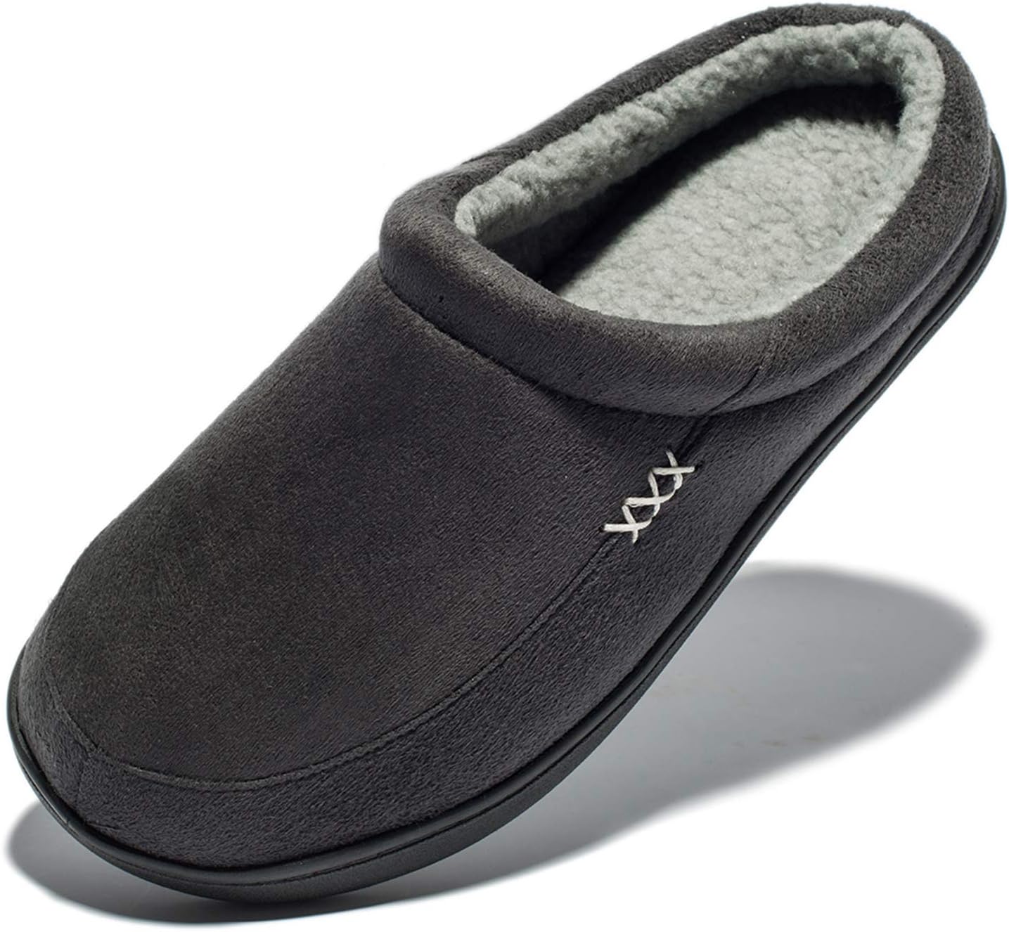 Мужские домашние тапочки NewDenBer с теплой подошвой из пены с эффектом памяти, замшей и плюшевой флисовой подкладкой, для ношения дома и на улице, темно-серый
Мужские домашние тапочки NewDenBer с теплой подошвой из пены с эффектом памяти, замшей и плюшевой флисовой подкладкой, для ношения дома и на улице, темно-серый