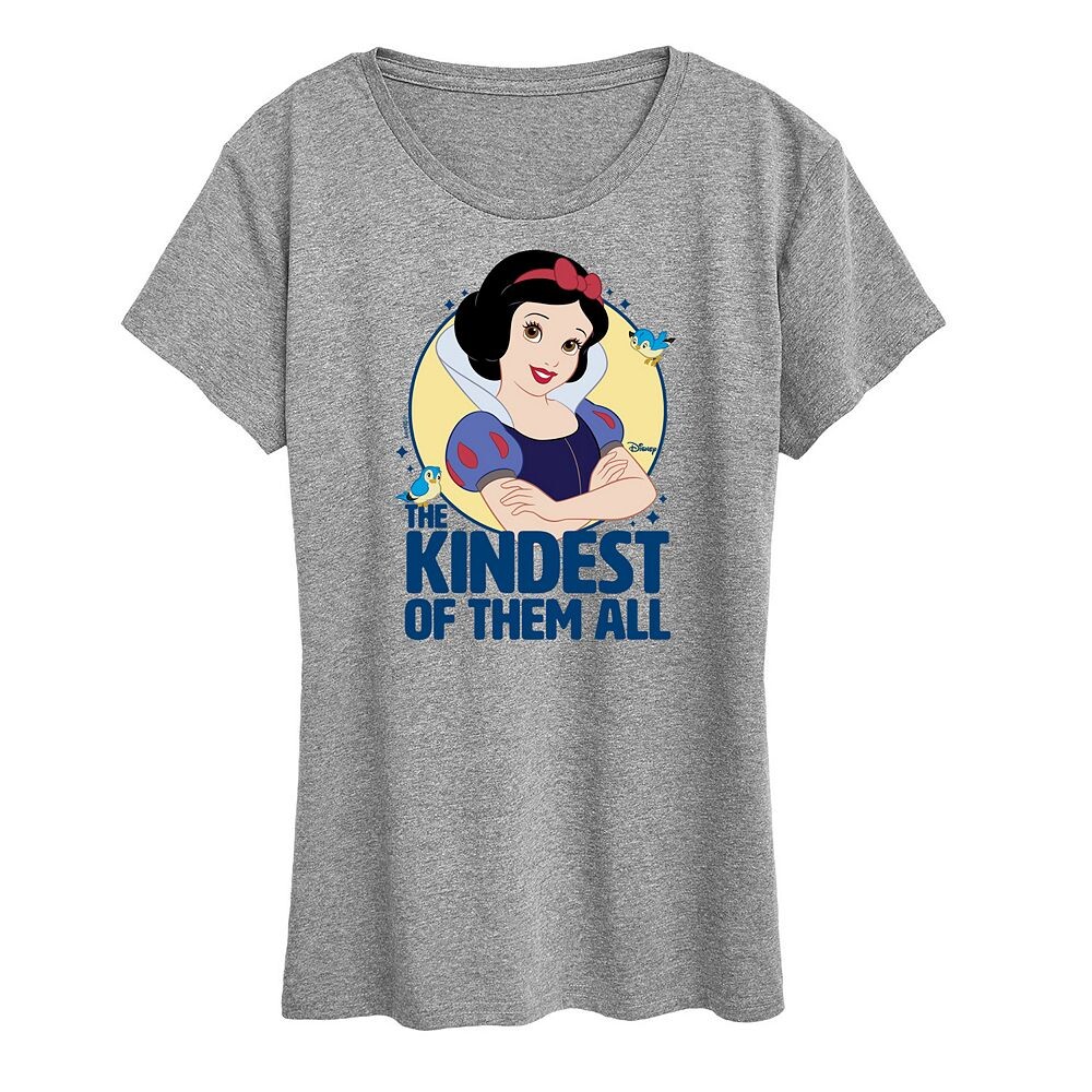 Женская футболка Disney Princess Snow White с рисунком «Самая добрая из всех», цвет Heather Gray
Женская футболка Disney Princess Snow White с рисунком «Самая добрая из всех», цвет Heather Gray