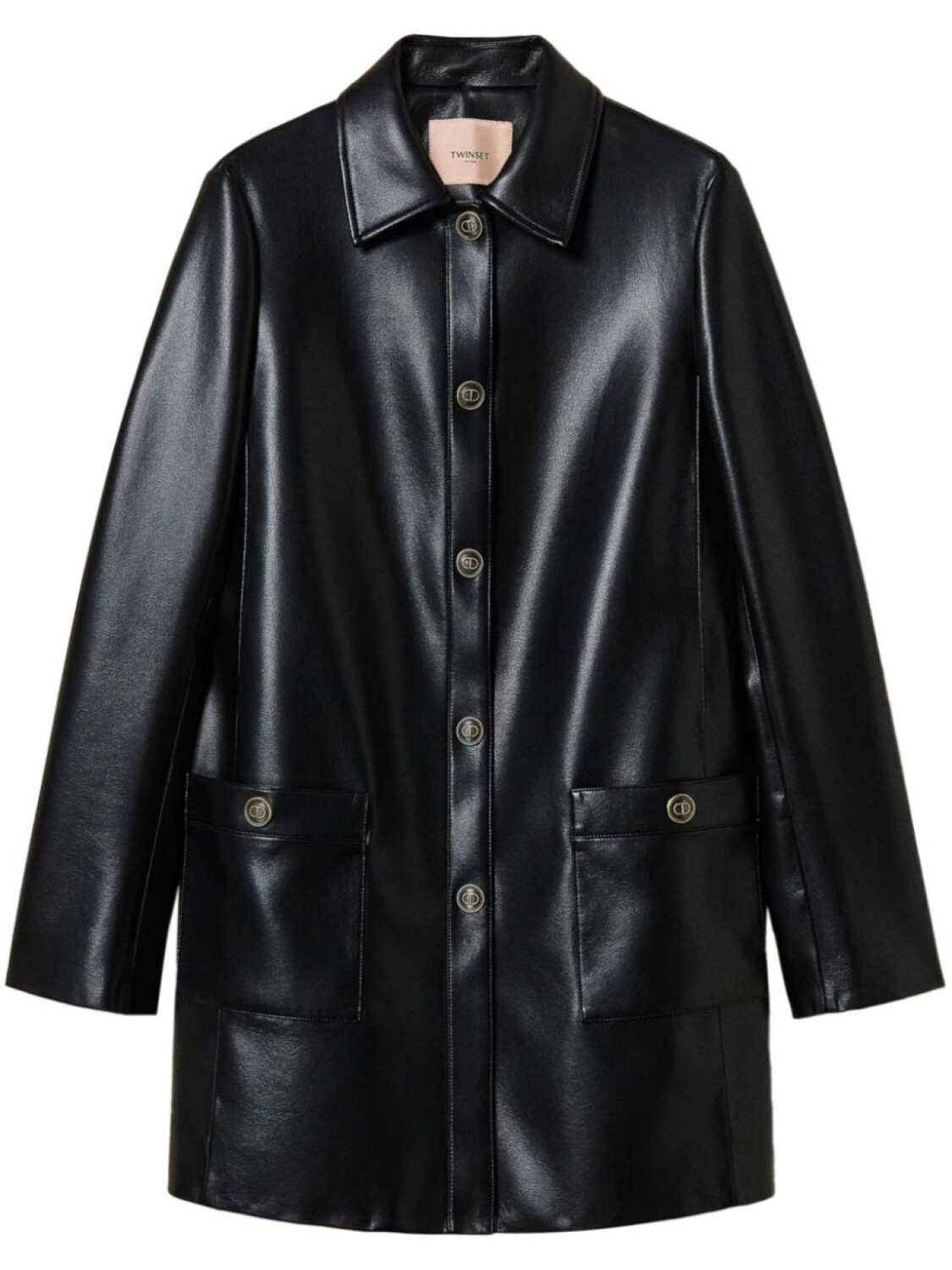 TWINSET тренч с логотипом, черный
TWINSET тренч с логотипом, черный