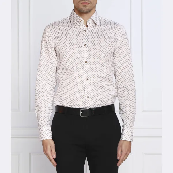 Рубашка приталенного кроя h-hank-kent-c1-214 Boss, белый 
Рубашка приталенного кроя h-hank-kent-c1-214 Boss, белый