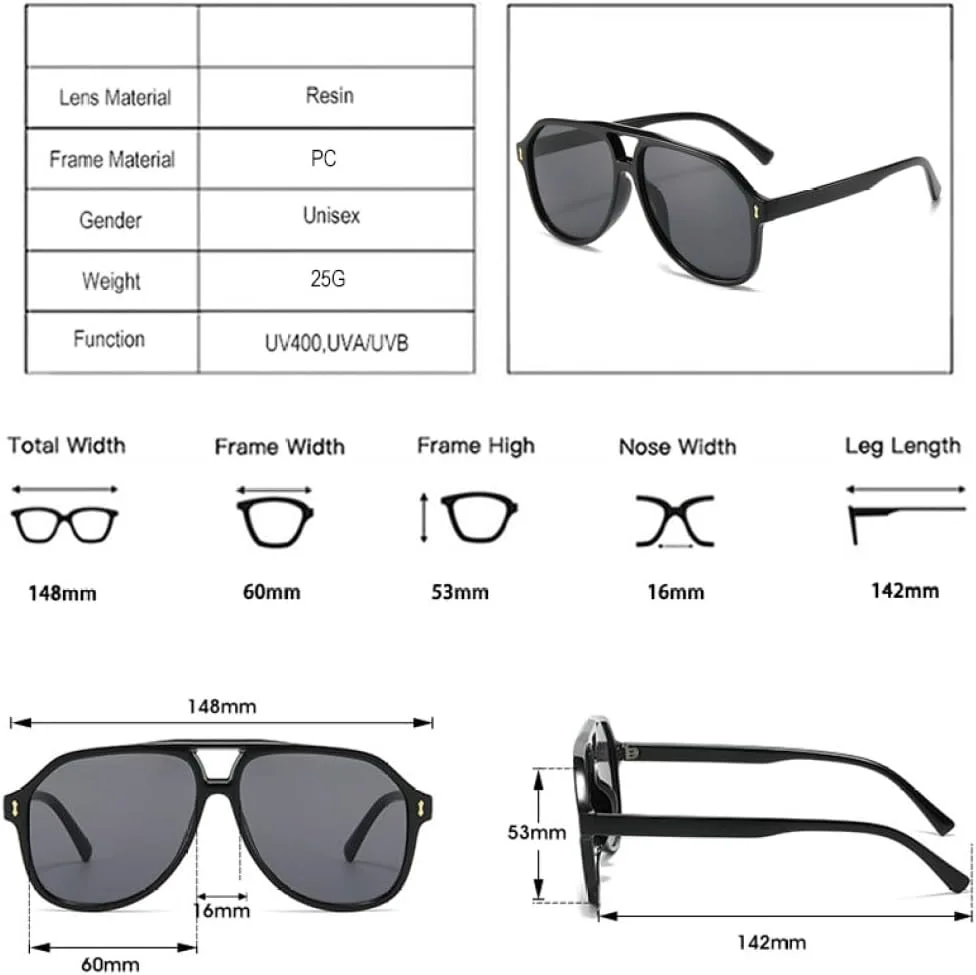 Модные солнцезащитные очки-пилот с двойной перемычкой для мужчин, винтажные очки с заклепками для женщин, трендовые панк-солнцезащитные очки UV400 MTZJH, Gray Gray
Модные солнцезащитные очки-пилот с двойной перемычкой для мужчин, винтажные очки с заклепками для женщин, трендовые панк-солнцезащитные очки UV400 MTZJH, Gray Gray