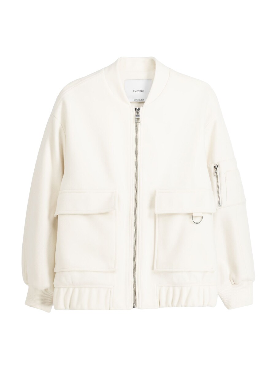 Межсезонная куртка Bershka, кремовый
Межсезонная куртка Bershka, кремовый