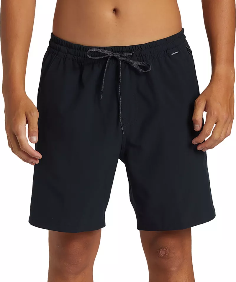 Мужские гибридные шорты Quiksilver Taxer Amphibian 18 дюймов, черный 
Мужские гибридные шорты Quiksilver Taxer Amphibian 18 дюймов, черный