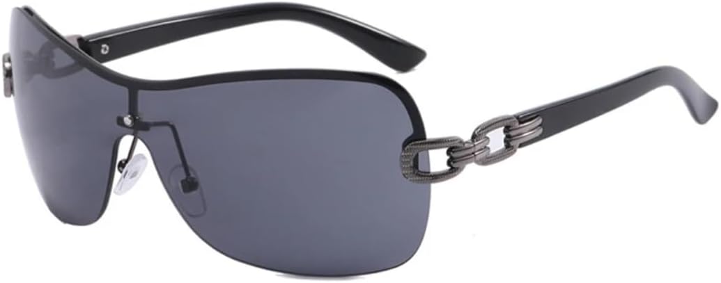 Модные панк-солнцезащитные очки без оправы для женщин, один тип телосложения, овальная форма, летний тренд, мужские очки с защитой от УФ-излучения UV400 VVTWSSW, Black Gray
Модные панк-солнцезащитные очки без оправы для женщин, один тип телосложения, овальная форма, летний тренд, мужские очки с защитой от УФ-излучения UV400 VVTWSSW, Black Gray