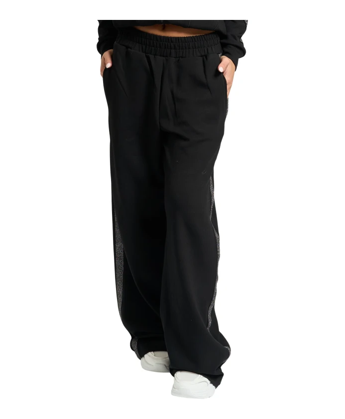 Черные брюки-палаццо с боковыми полосами Gaã«Lle Paris, черный
Черные брюки-палаццо с боковыми полосами Gaã«Lle Paris, черный