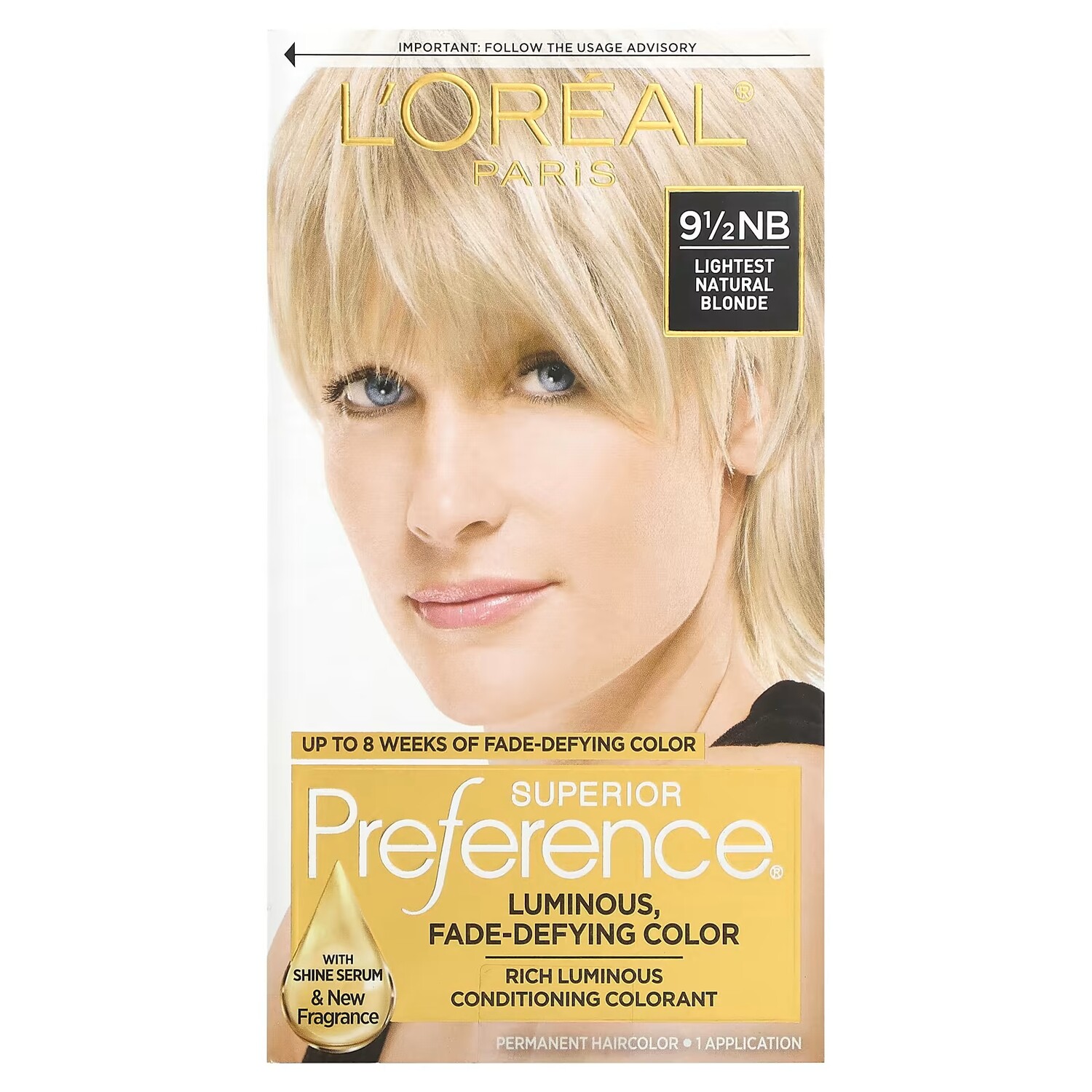 Краска для волос L'Oréal Superior Preference Luminous Fade-Defying Color 9 1/2 NB светлый натуральный блондин
Краска для волос L'Oréal Superior Preference Luminous Fade-Defying Color 9 1/2 NB светлый натуральный блондин