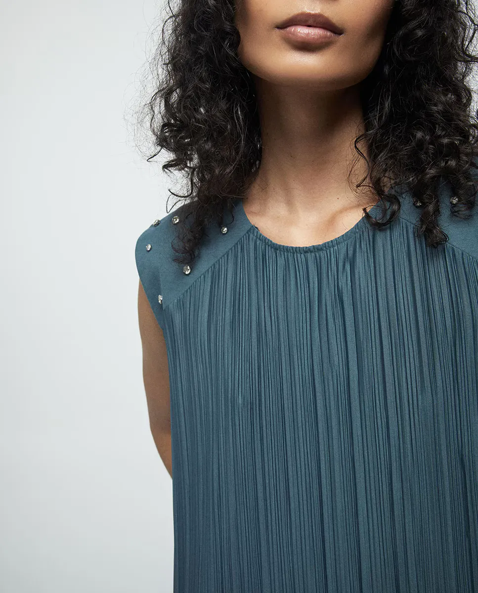 Плиссированное платье с блестками Sfera, зеленый
Плиссированное платье с блестками Sfera, зеленый