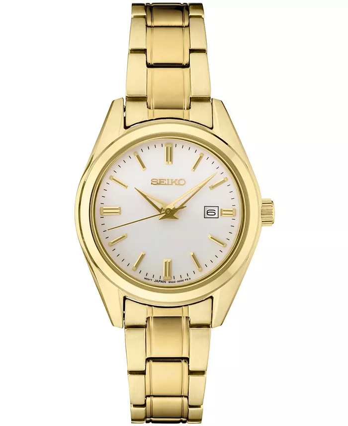 Женские часы-браслет Essentials из нержавеющей стали с золотистым покрытием, 29.8 мм Seiko
Женские часы-браслет Essentials из нержавеющей стали с золотистым покрытием, 29.8 мм Seiko
