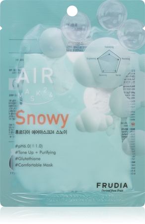 Листовая маска для равномерного тона кожи Frudia AIR Snowy, 25 ml
Листовая маска для равномерного тона кожи Frudia AIR Snowy, 25 ml