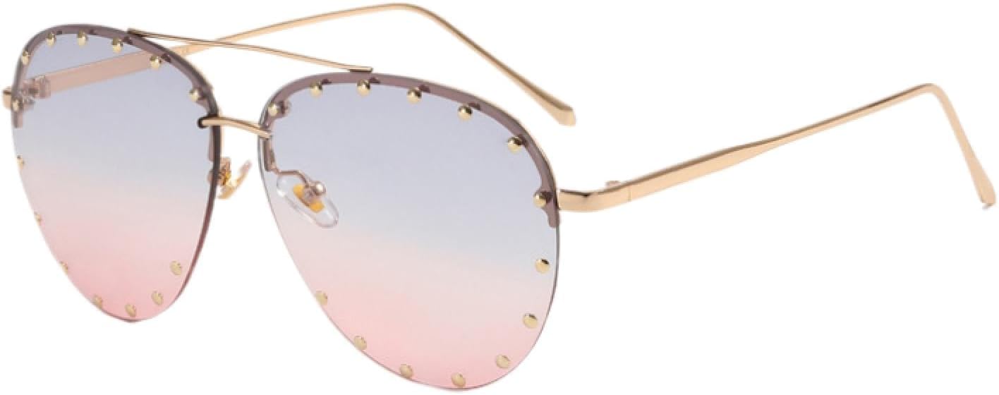 Солнцезащитные очки с защитой от УФ-излучения UV400 | Без оправы, с заклепками на линзах | Для женщин и мужчин, для занятий спортом на открытом воздухе и вождения DSVIGF, Blue Pink
Солнцезащитные очки с защитой от УФ-излучения UV400 | Без оправы, с заклепками на линзах | Для женщин и мужчин, для занятий спортом на открытом воздухе и вождения DSVIGF, Blue Pink