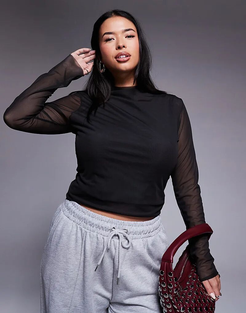 Топ с высоким воротом и длинными рукавами из двухслойной сетки ASOS DESIGN Curve черного цвета Asos Curve
Топ с высоким воротом и длинными рукавами из двухслойной сетки ASOS DESIGN Curve черного цвета Asos Curve