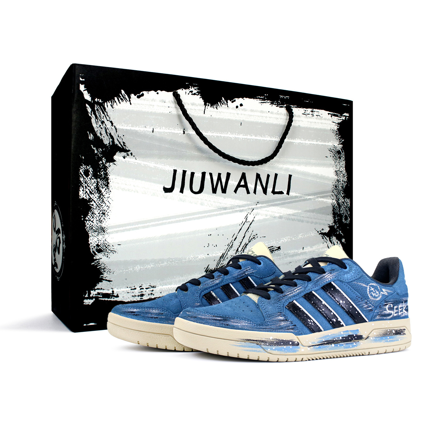 Adidas Neo Entrap Slip Resistant Low top Skateboard Shoes мужские сине-черные
Adidas Neo Entrap Slip Resistant Low top Skateboard Shoes мужские сине-черные