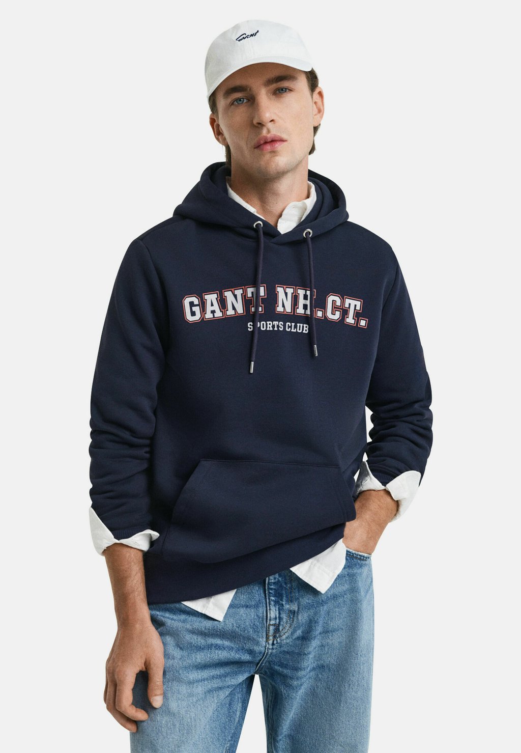 Толстовка с капюшоном Sweatshirt GANT, темно-синий 
Толстовка с капюшоном Sweatshirt GANT, темно-синий