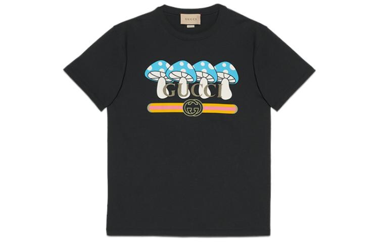 Футболка мужская Gucci Jersey с принтом, черный 
Футболка мужская Gucci Jersey с принтом, черный