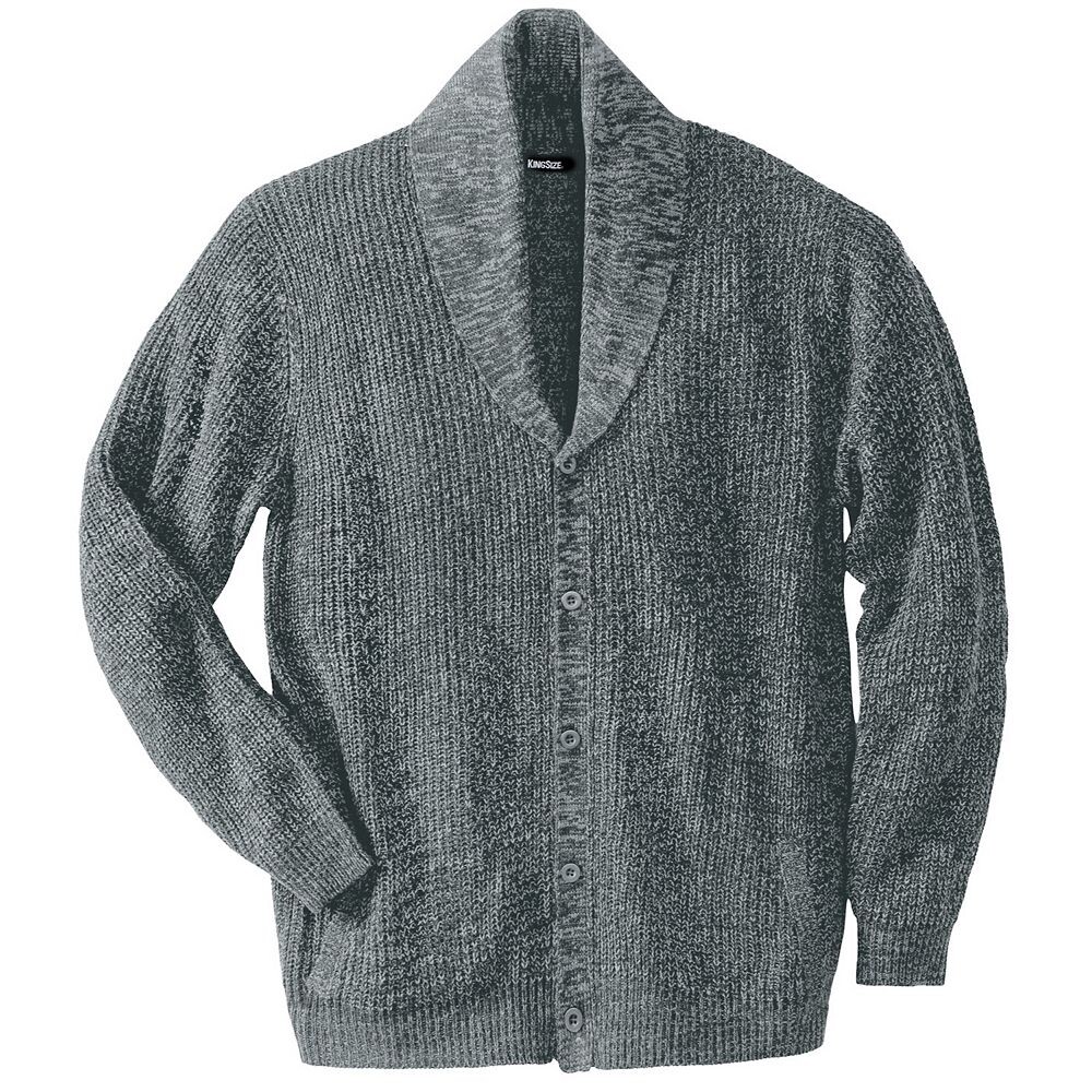Мужской кардиган большой и высокой вязки Kingsize с шалевым воротником и свитером KingSize, цвет Grey Marl
Мужской кардиган большой и высокой вязки Kingsize с шалевым воротником и свитером KingSize, цвет Grey Marl