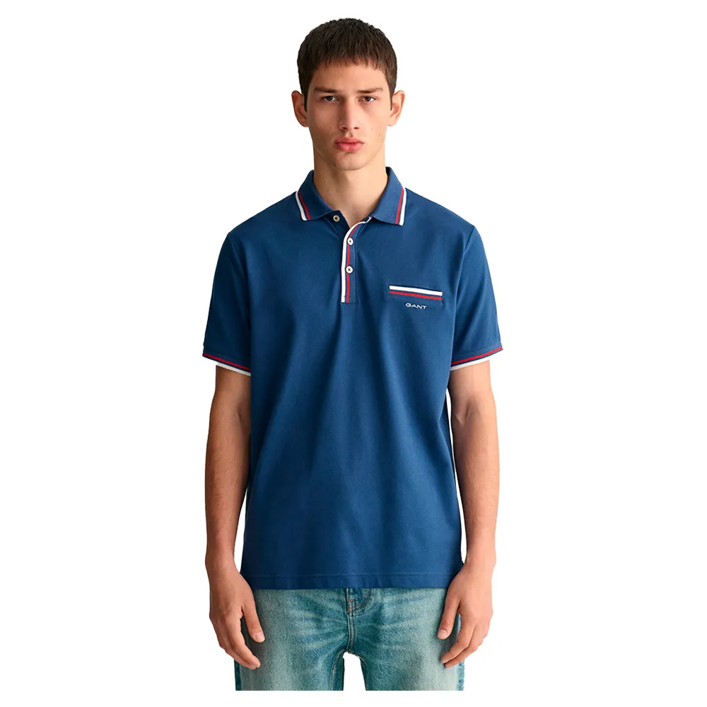 Поло с коротким рукавом Gant 2-Col Tipping Pique, синий
Поло с коротким рукавом Gant 2-Col Tipping Pique, синий