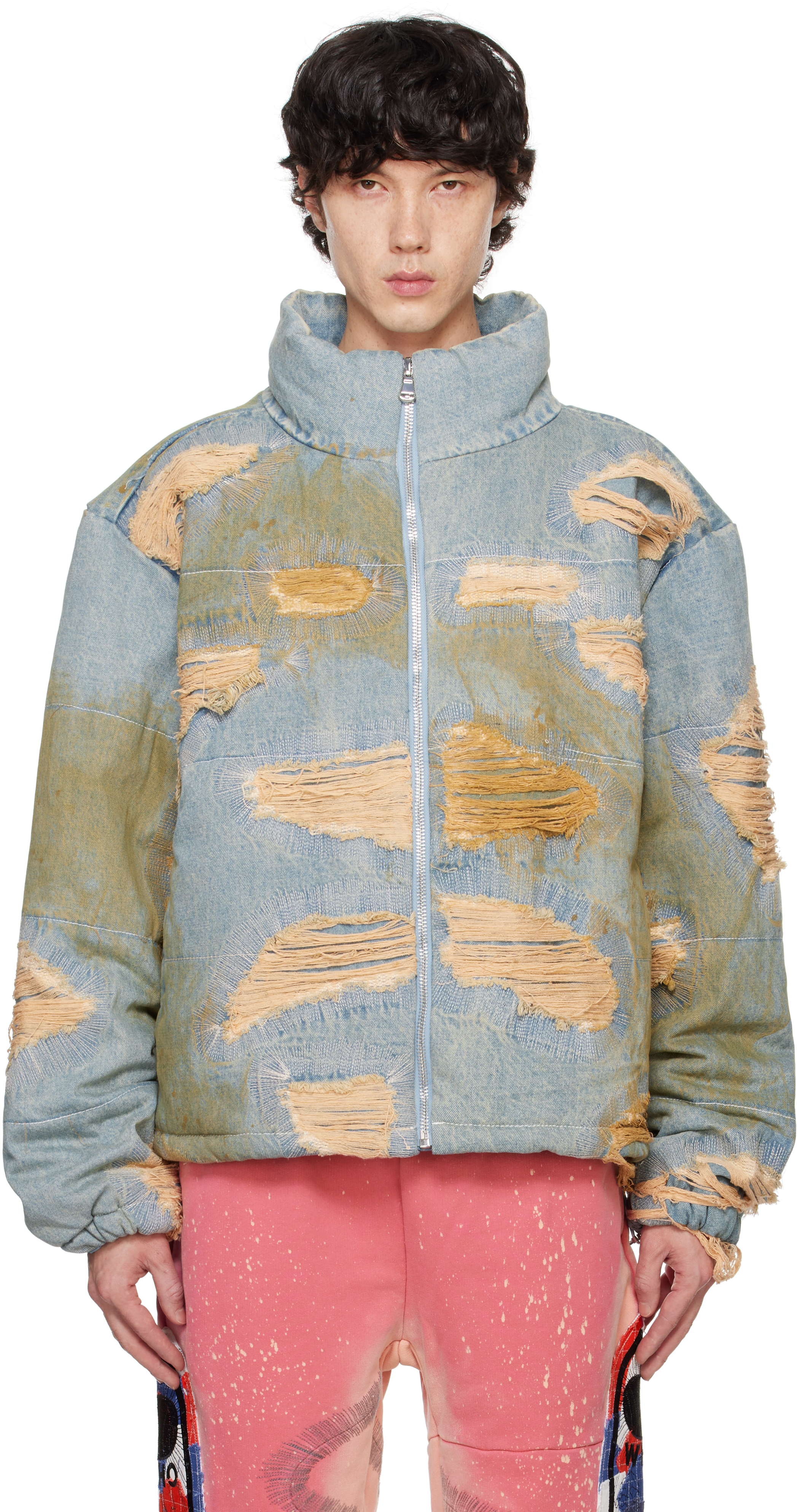 Синяя винтажная куртка-бомбер Who Decides War
Синяя винтажная куртка-бомбер Who Decides War