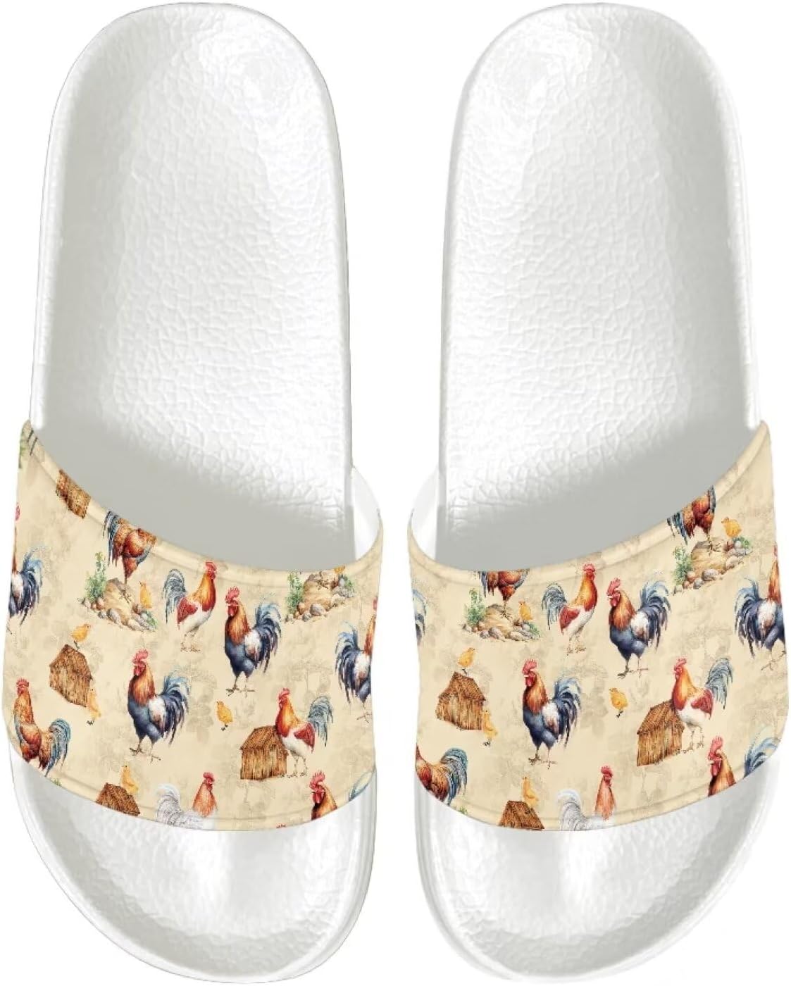 Женские сандалии шлепанцы с открытым носком на один ремешок, повседневная обувь для прогулок Judentidos, Rooster Chicken
Женские сандалии шлепанцы с открытым носком на один ремешок, повседневная обувь для прогулок Judentidos, Rooster Chicken