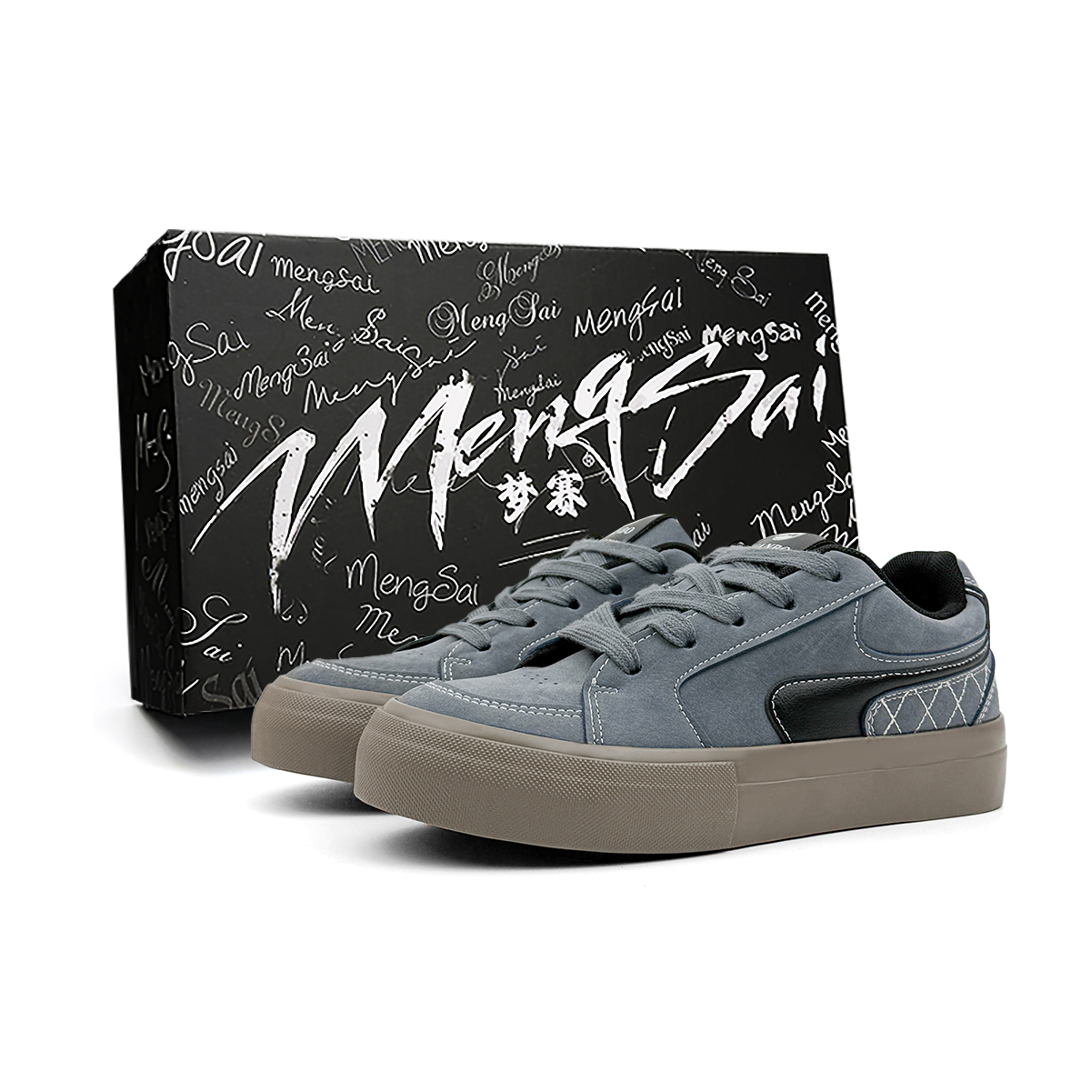 Mengsai Низкие, амортизирующие, износостойкие мужские скейтбордические кроссовки синего цвета 
Mengsai Низкие, амортизирующие, износостойкие мужские скейтбордические кроссовки синего цвета