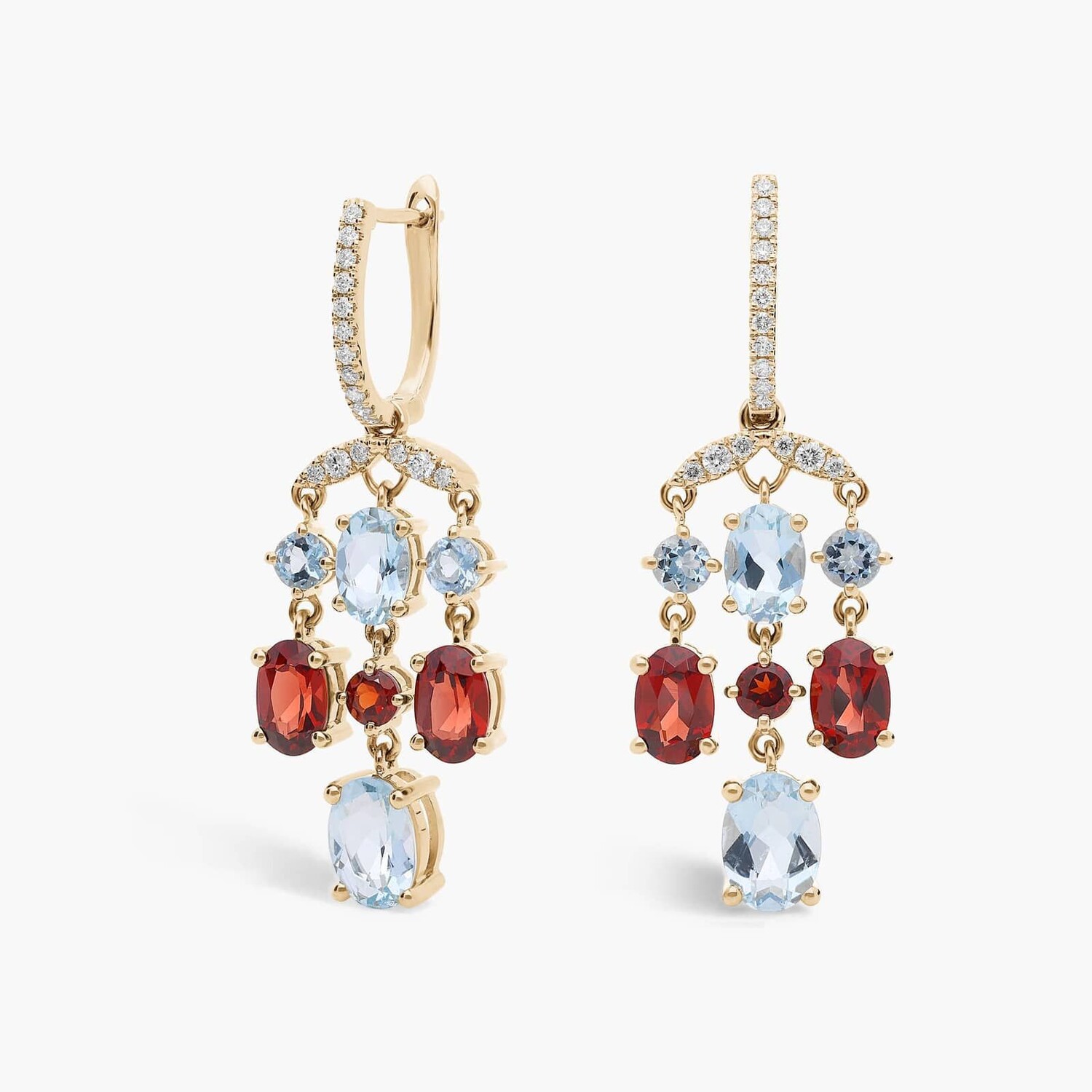 Серьги-люстры с гранатом и аквамарином из 14-каратного желтого золота Blue Nile
Серьги-люстры с гранатом и аквамарином из 14-каратного желтого золота Blue Nile