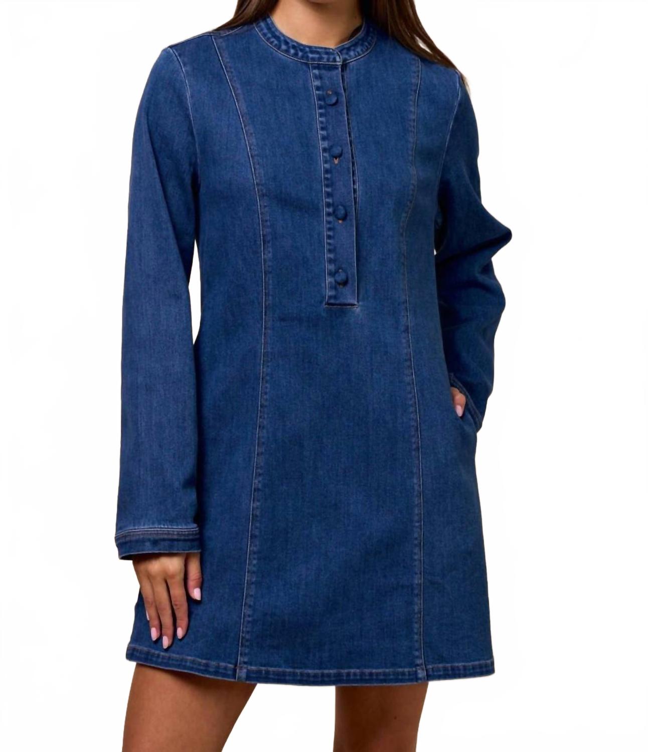 Lalavon Джинсовое платье с длинными рукавами Sutton синего цвета
Lalavon Джинсовое платье с длинными рукавами Sutton синего цвета