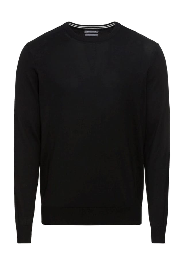 Вязаный свитер из хлопка с круглым вырезом Galeria Essentials, черный
Вязаный свитер из хлопка с круглым вырезом Galeria Essentials, черный