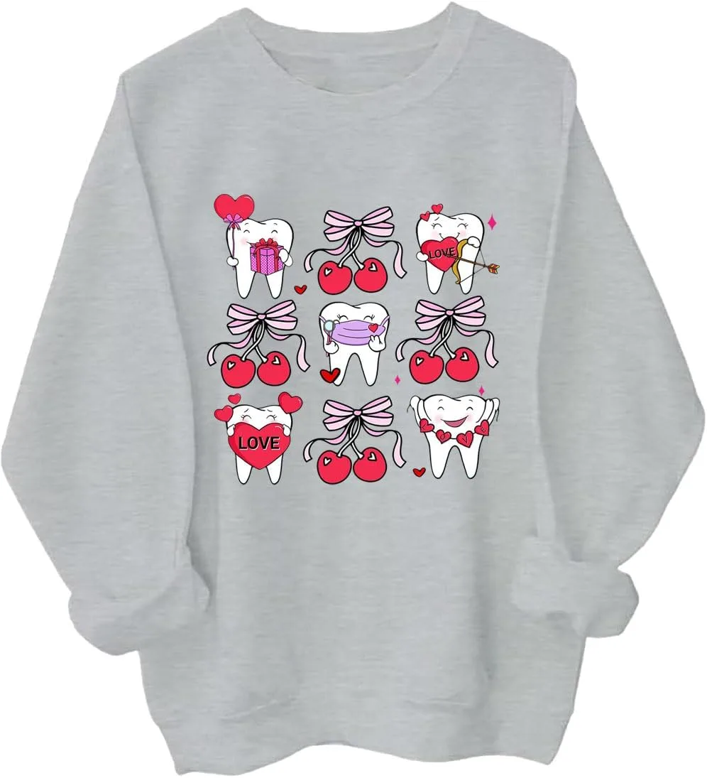 Свитшот Dental Valentine с милым зубом, розовый с бантом-сердцем Czbic
Свитшот Dental Valentine с милым зубом, розовый с бантом-сердцем Czbic