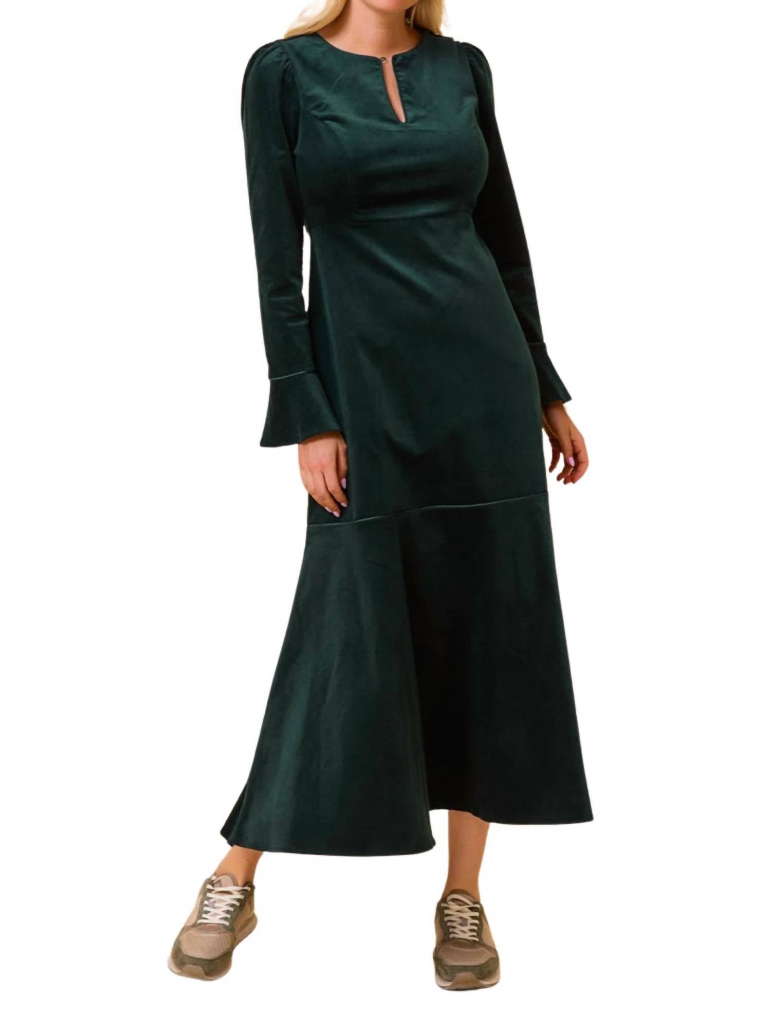 Платье Paloma с круглым вырезом и длинными рукавами из эластичного вельвета в цвете бутылочный зеленый Aspiga
Платье Paloma с круглым вырезом и длинными рукавами из эластичного вельвета в цвете бутылочный зеленый Aspiga