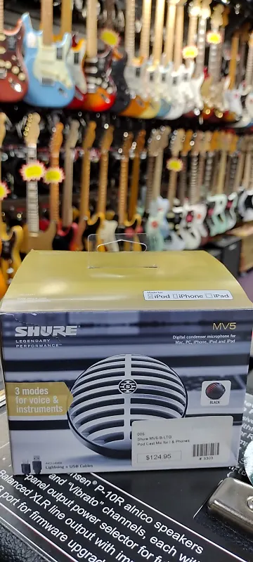 Конденсаторный микрофон Shure MOTIV MV5-B Lightning / USB Condenser Microphone
Конденсаторный микрофон Shure MOTIV MV5-B Lightning / USB Condenser Microphone