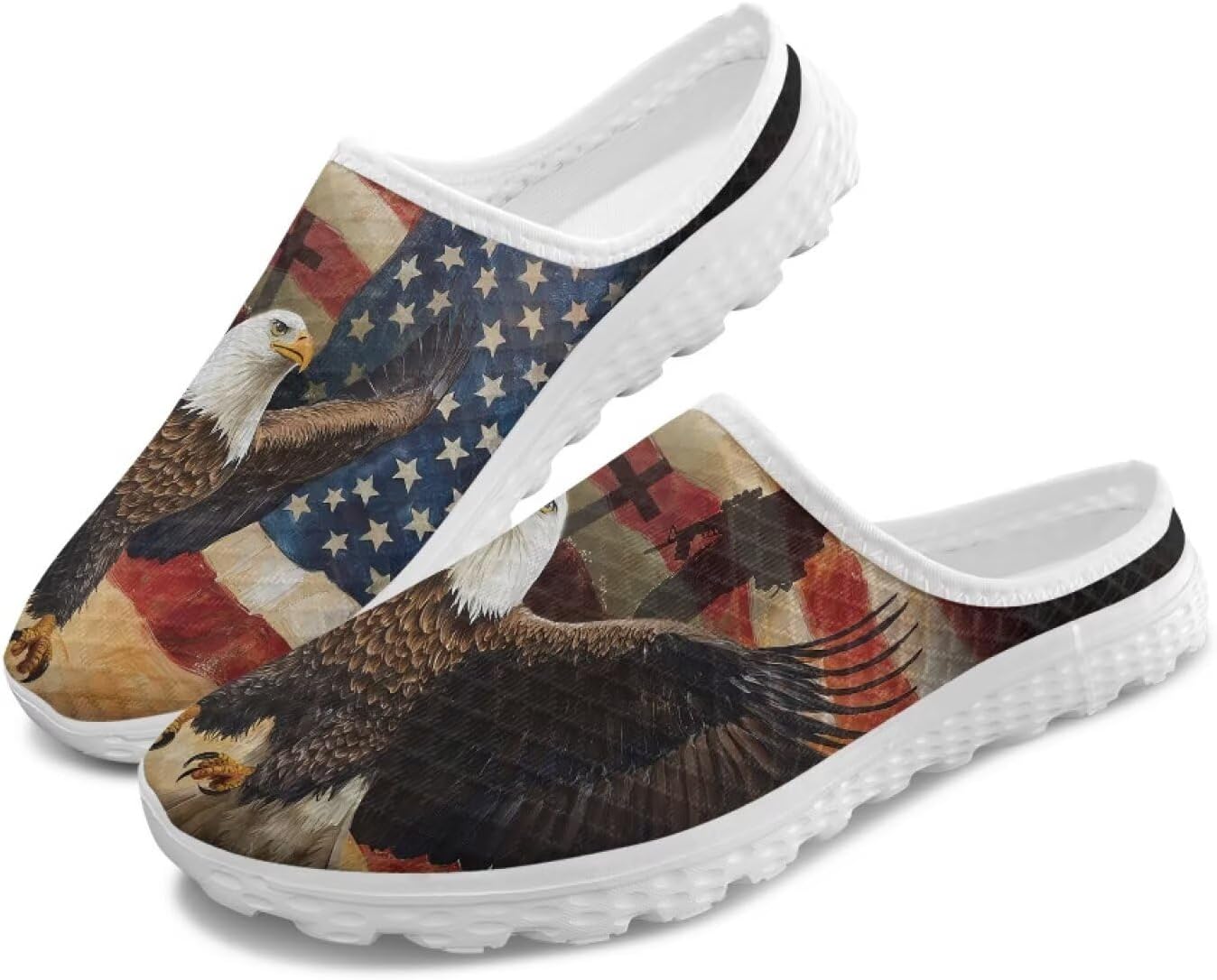Женские легкие тапочки с сетчатым верхом и закрытым носком, удобные для ленивого ношения, модные кроссовки для прогулок Tomeusey, Usa Flag Eagle
Женские легкие тапочки с сетчатым верхом и закрытым носком, удобные для ленивого ношения, модные кроссовки для прогулок Tomeusey, Usa Flag Eagle