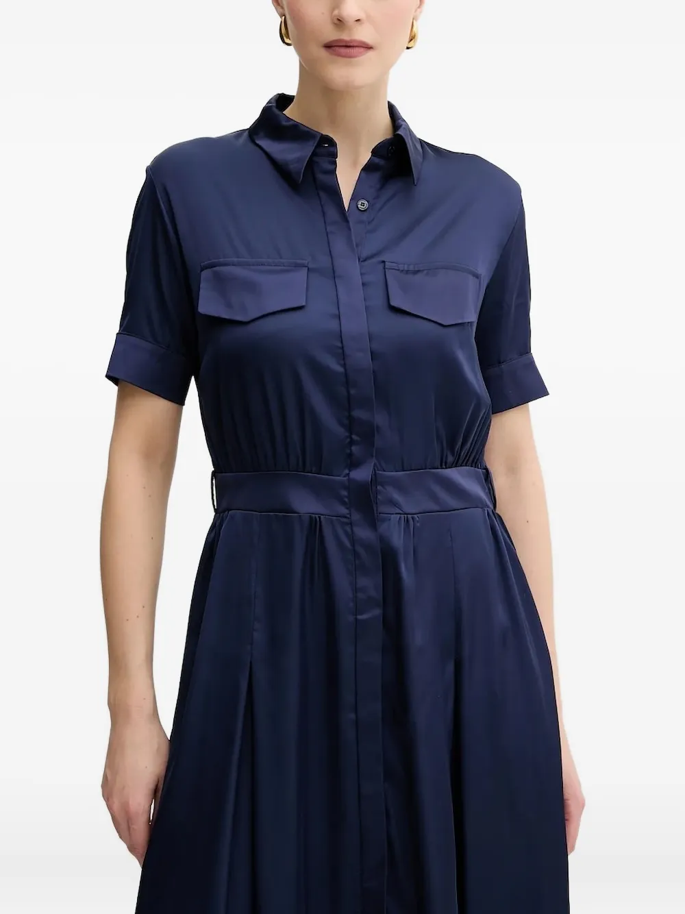 Платье-рубашка с плиссированными карманами Silvian Heach, синий
Платье-рубашка с плиссированными карманами Silvian Heach, синий
