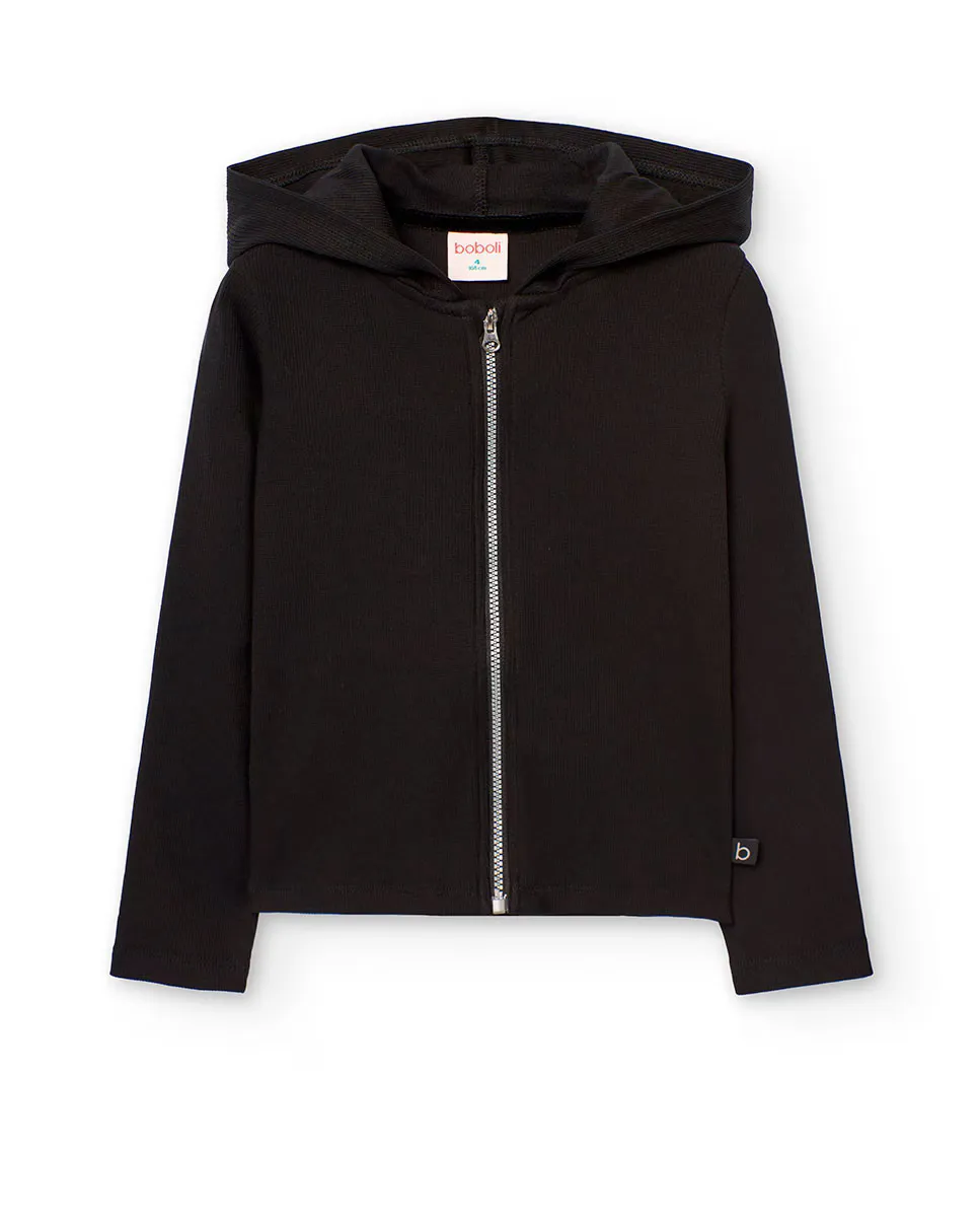 Простая куртка для девочки с капюшоном и застежкой-молнией Boboli, чёрный
Простая куртка для девочки с капюшоном и застежкой-молнией Boboli, чёрный