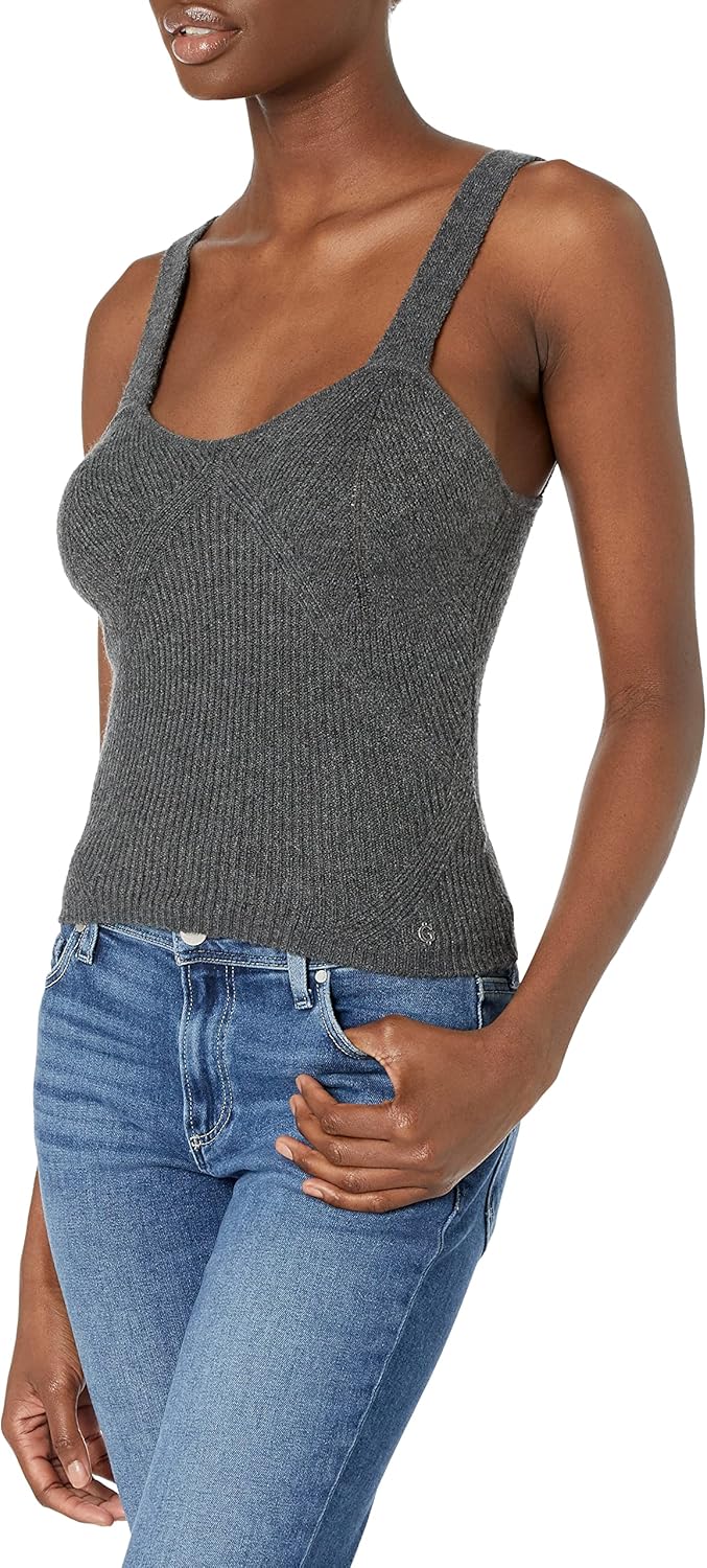 GUESS Женский безрукавный базовый свитер Serena Rib Mix, Medium Heather Grey Multi
GUESS Женский безрукавный базовый свитер Serena Rib Mix, Medium Heather Grey Multi