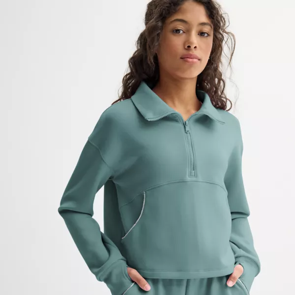 Мягкий пуловер с застежкой-молнией на четверть дюйма для девочек 7-20 лет Tek Gear, цвет lazy river
Мягкий пуловер с застежкой-молнией на четверть дюйма для девочек 7-20 лет Tek Gear, цвет lazy river