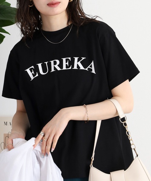 Футболка с коротким рукавом, принтом логотипа, заправленная сзади EGLANTINE, черный
Футболка с коротким рукавом, принтом логотипа, заправленная сзади EGLANTINE, черный