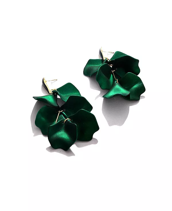 Женские зеленые металлические серьги-лепестки Sohi, green
Женские зеленые металлические серьги-лепестки Sohi, green