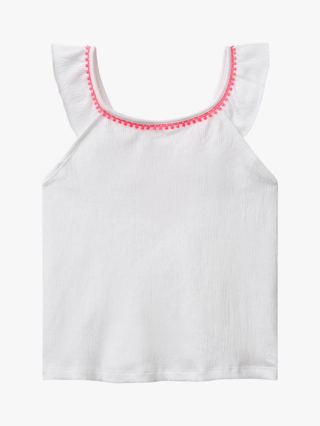 Детский топ с макраме и рюшами из хлопковой смеси Benetton, Optical White
Детский топ с макраме и рюшами из хлопковой смеси Benetton, Optical White