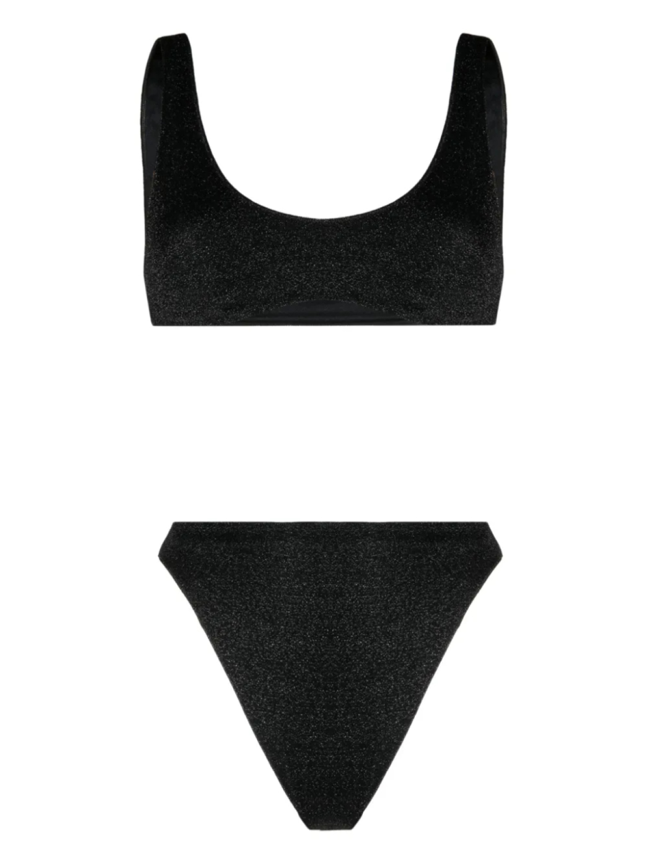 Бикини Lumiere с U-образным вырезом и люрексом Oséree, черный 
Бикини Lumiere с U-образным вырезом и люрексом Oséree, черный