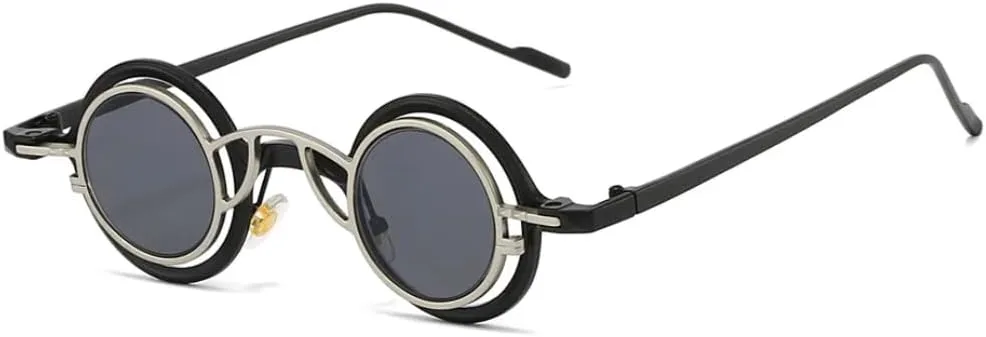 Ретро круглые солнцезащитные очки «два в одном» из чистого титана для женщин, в стиле стимпанк, для мужчин, с защитой от УФ-излучения UV400 UATXTAU, Black Silvery
Ретро круглые солнцезащитные очки «два в одном» из чистого титана для женщин, в стиле стимпанк, для мужчин, с защитой от УФ-излучения UV400 UATXTAU, Black Silvery