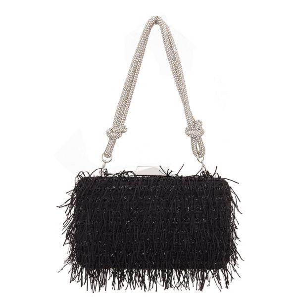 Клатч M-Dollie со стразами и бахромой N By Nina, черный
Клатч M-Dollie со стразами и бахромой N By Nina, черный