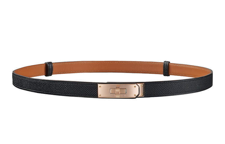 Женский кожаный ремень Hermes Kelly, Черный 
Женский кожаный ремень Hermes Kelly, Черный